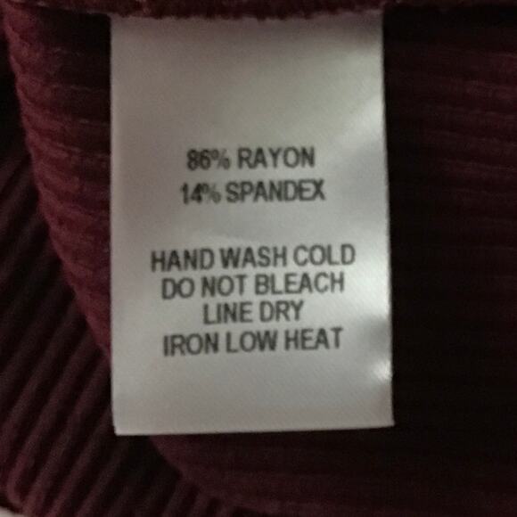 LULU'S SZ S Casual Love Burgundy Ribbed Long Sleeve Bodysuit NWT b62 - Picture 7 of 10